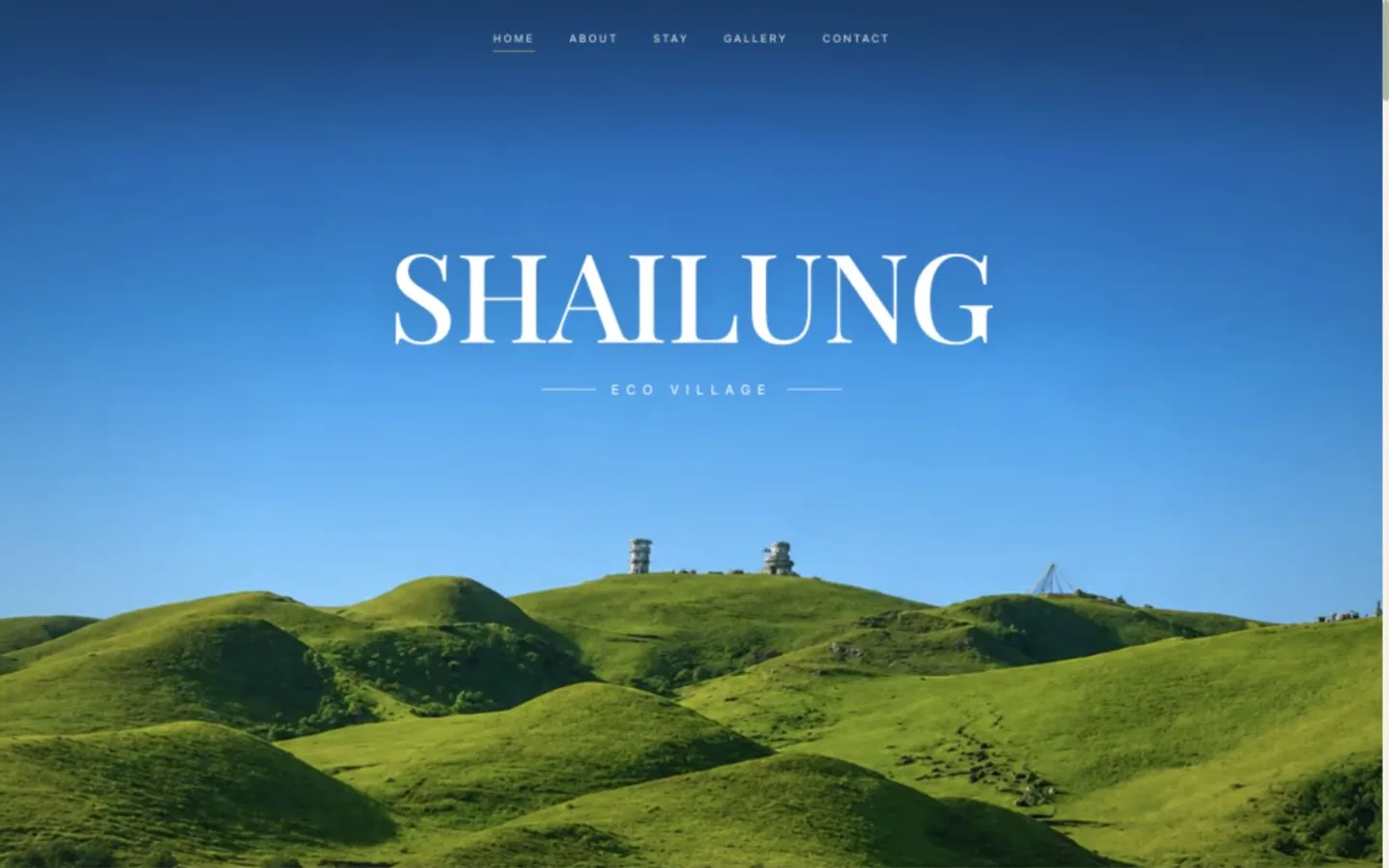 Shailung Eco Village website homepage screenshot